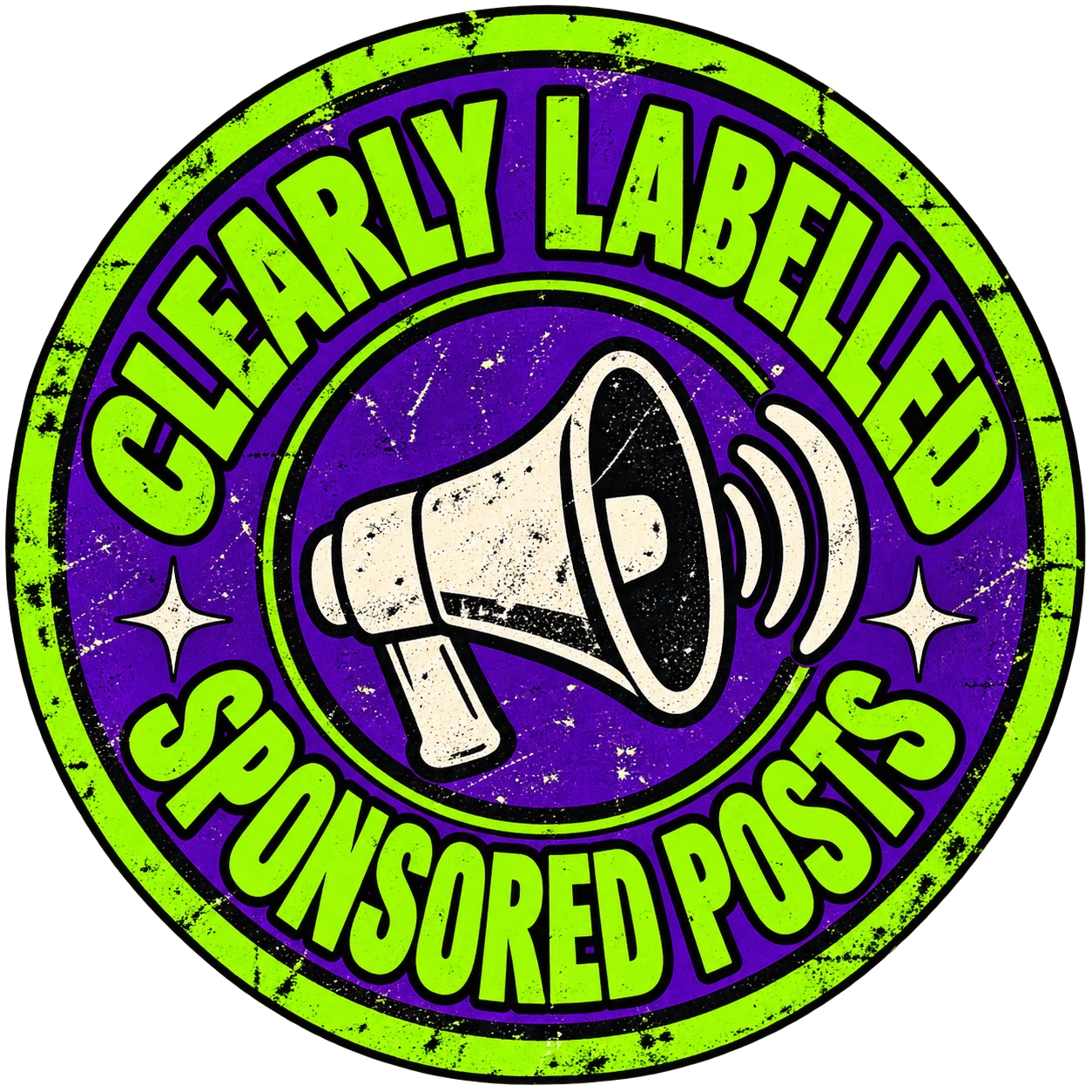 Clearly Labelled Sponsored Posts Trust Badge